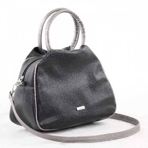 Женская сумка черная фольга Саломея - Фабрика сумок «Саломея»
