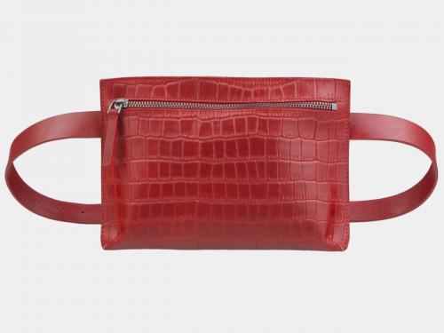 Красный кожаный женский клатч Alexander TS - Фабрика сумок «Alexander TS»