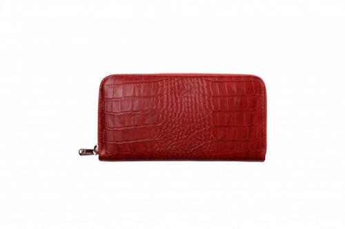 Портмоне женское на молнии красный лак D.Morelli - Фабрика сумок «Faetano»