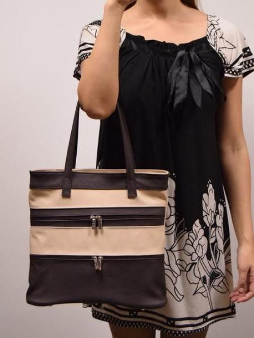 Женская сумка кожаная с карманами - Фабрика сумок «Карман»