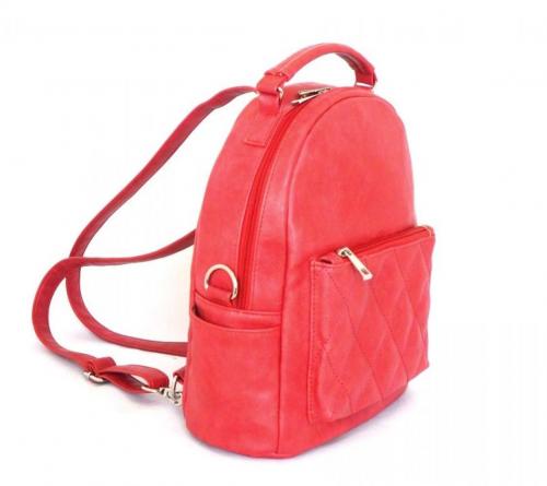 Рюкзак молодежный городской Domingo красный со строчкой Chica-Rica - Фабрика сумок «Chica-Rica»