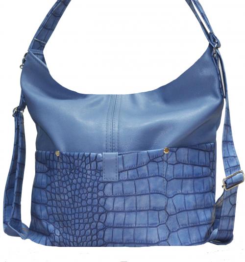 Женская сумка синяя крокодил Караван - Фабрика сумок «Караван»