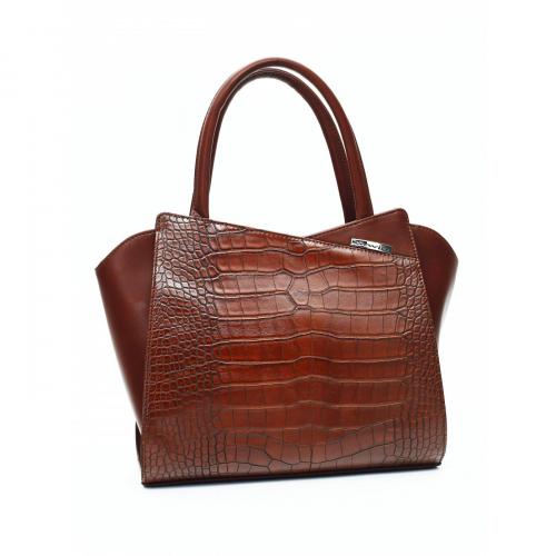 Женская сумка коричневый крокодил Savio - Фабрика сумок «Savio»