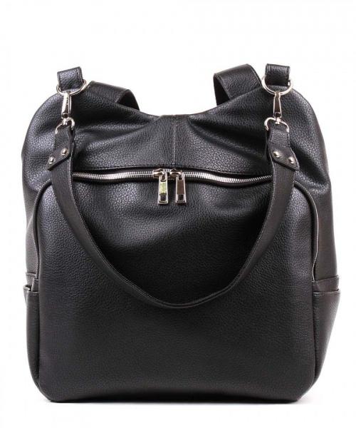 Женская сумка-рюкзак экокожа черная Медведково - Фабрика сумок «Медведково»