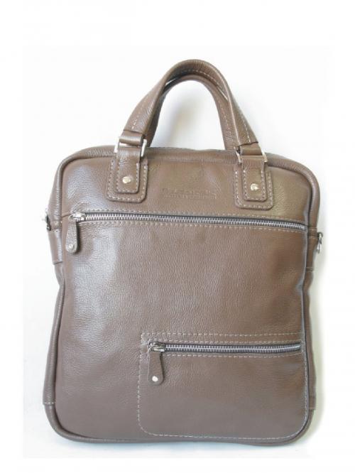 Мужская сумка-портфель на молнии какао Studio KSK - Фабрика сумок «Studio KSK»