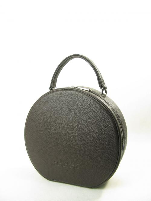 Каркасная женская сумка круглая шоколад Studio KSK - Фабрика сумок «Studio KSK»