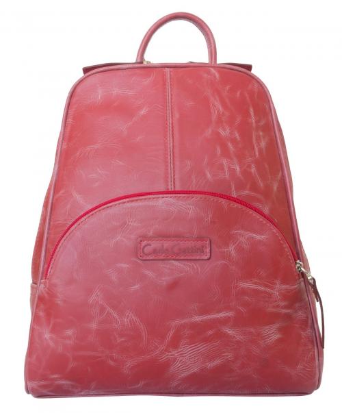 Рюкзак кожаный женский Estense red Carlo Gattini - Фабрика сумок «Carlo Gattini»