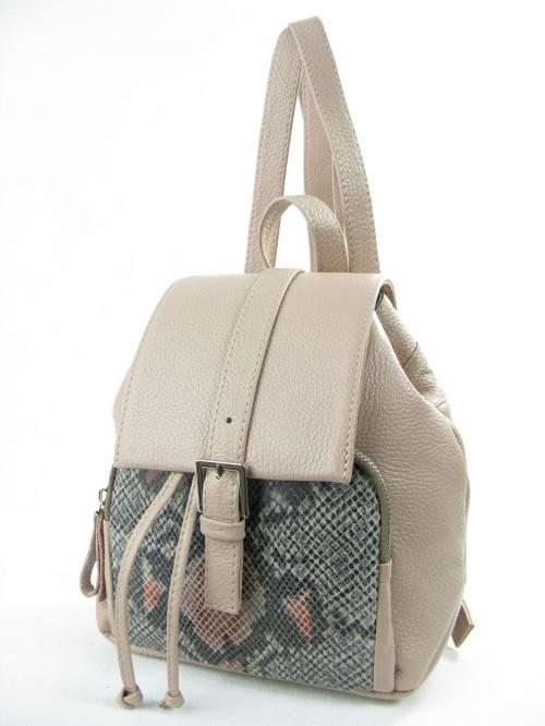 Рюкзак женский кожаный беж Studio KSK - Фабрика сумок «Studio KSK»