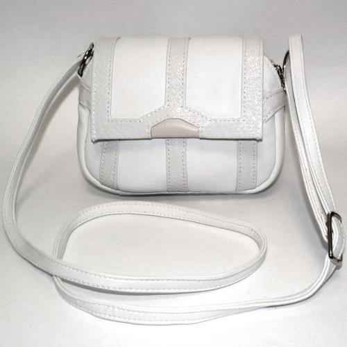 Женская сумка через плечо Амели белая Крокус - Фабрика сумок «Кожгалантерея Крокус»