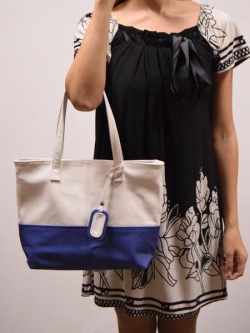 Женская кожаная сумка двухцветная Карман - Фабрика сумок «Карман»