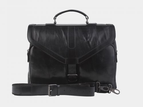 Черный кожаный мужской портфель Alexander TS - Фабрика сумок «Alexander TS»