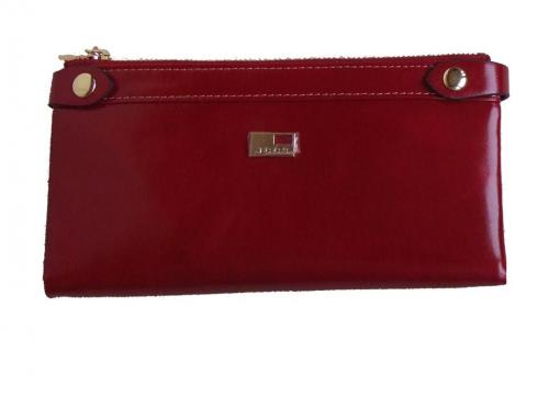 Бордовый кожаный кошелек JCCS Dalena - Фабрика сумок «Dalena»