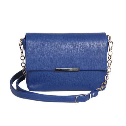 Женская сумка-клатч синяя - Фабрика сумок «Кожгалантерейное предприятие Бебеля»