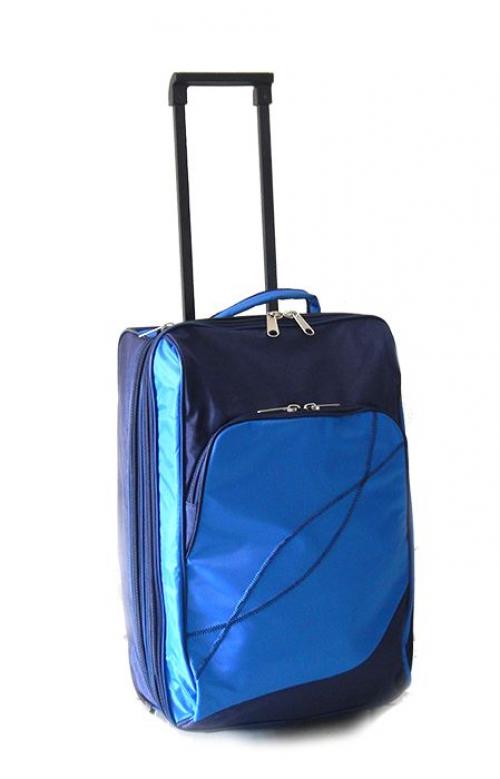 Бескаркасный чемодан синий на колесах Докофа - Фабрика сумок «Докофа»