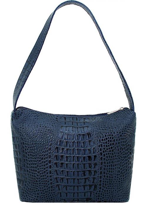 Женская сумка кожаная на плечо синяя PROTEGE - Фабрика сумок «PROTEGE»