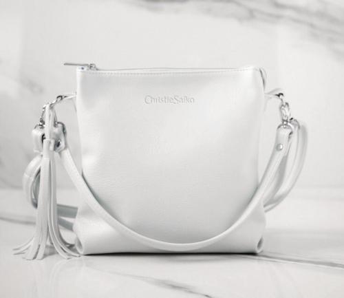 Сумка женская на плечо белая Christie Saiko - Фабрика сумок «Christie Saiko»