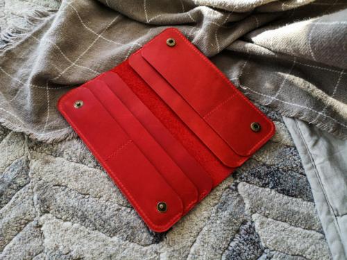 Кошелек красный Норман - Фабрика сумок «Banzaleather»