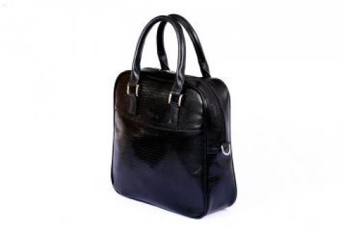 Сумка женская классическая черный кайман Fabrizio - Фабрика сумок «Fabrizio»