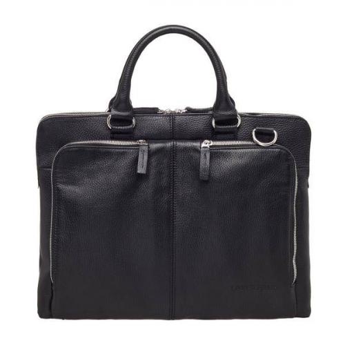 Кожаный портфель мужской Brook Black Lakestone - Фабрика сумок «Lakestone»