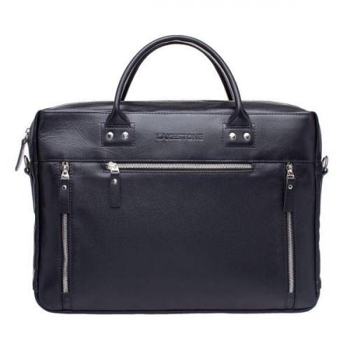 Мужской кожаный портфель Barossa Black Lakestone - Фабрика сумок «Lakestone»