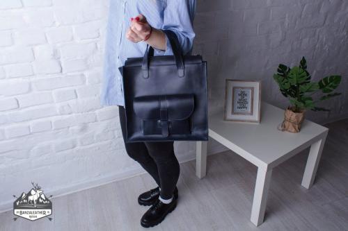 Женская сумка чернично-синяя Фонтана - Фабрика сумок «Banzaleather»