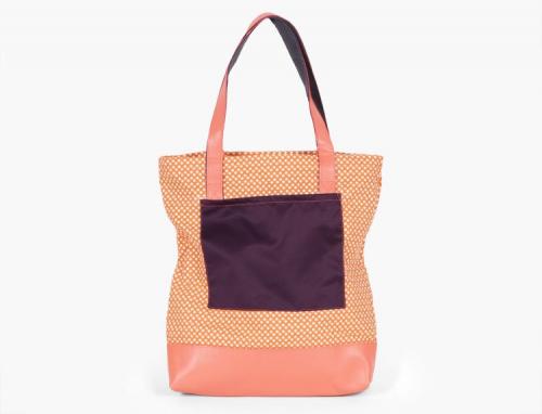 Оранжевая тканевая сумка шоппер на плечо - Фабрика сумок «А-Рада»