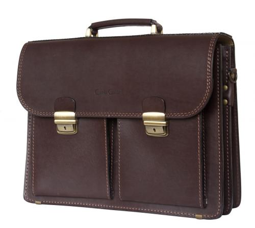 Портфель мужской кожаный Montelago brown Carlo Gattini - Фабрика сумок «Carlo Gattini»