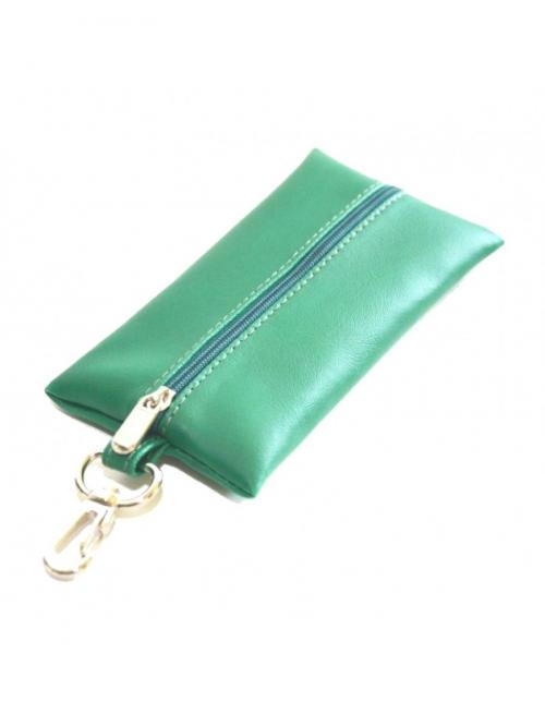 Ключница плоская зеленая Lucky exclusive - Фабрика сумок «Lucky exclusive»