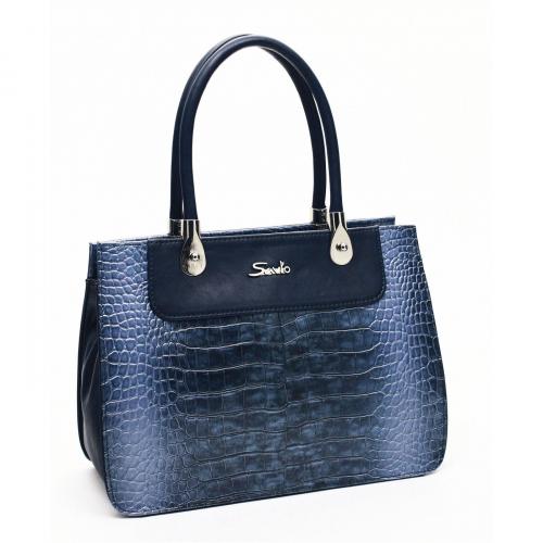Каркасная сумка женская синяя Savio - Фабрика сумок «Savio»