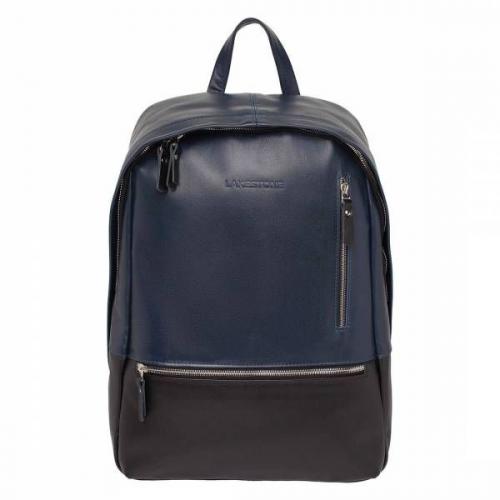 Кожаный рюкзак Adams Dark Blue/Black Lakestone - Фабрика сумок «Lakestone»