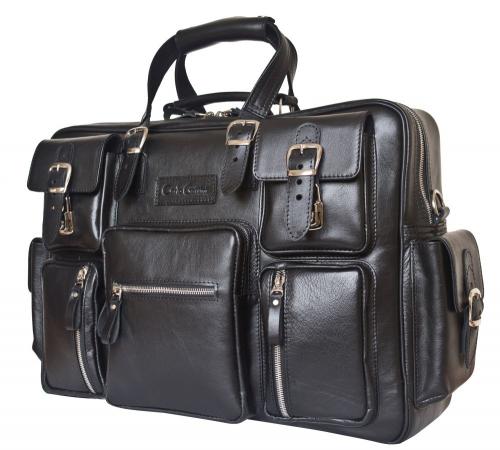 Кожаная мужская сумка Fornelli black Carlo Gattini - Фабрика сумок «Carlo Gattini»