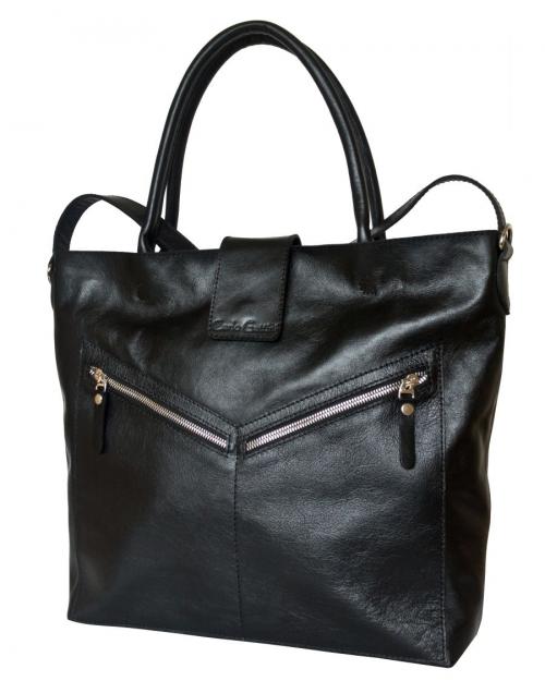 Кожаная женская сумка классическая Vallena black Carlo Gattini - Фабрика сумок «Carlo Gattini»