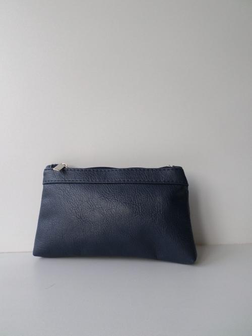 Косметичка женская синяя эко кожа - Фабрика сумок «Омега»