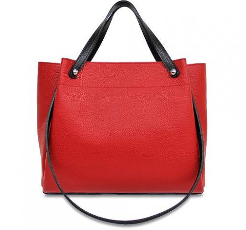Женская кожаная красная сумка ELBI - Фабрика сумок «ELBI»