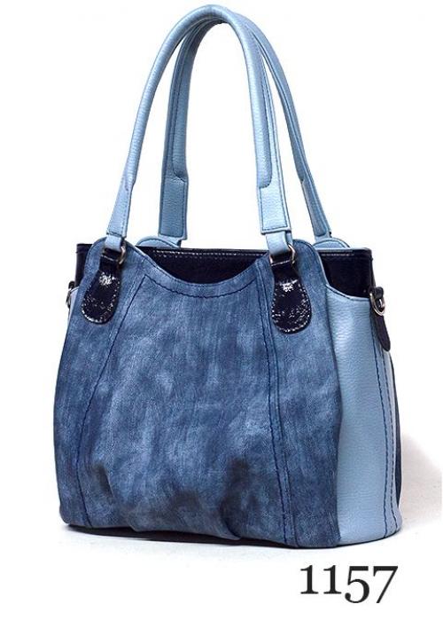 Женская синяя сумка Золотой дождь - Фабрика сумок «Золотой дождь»