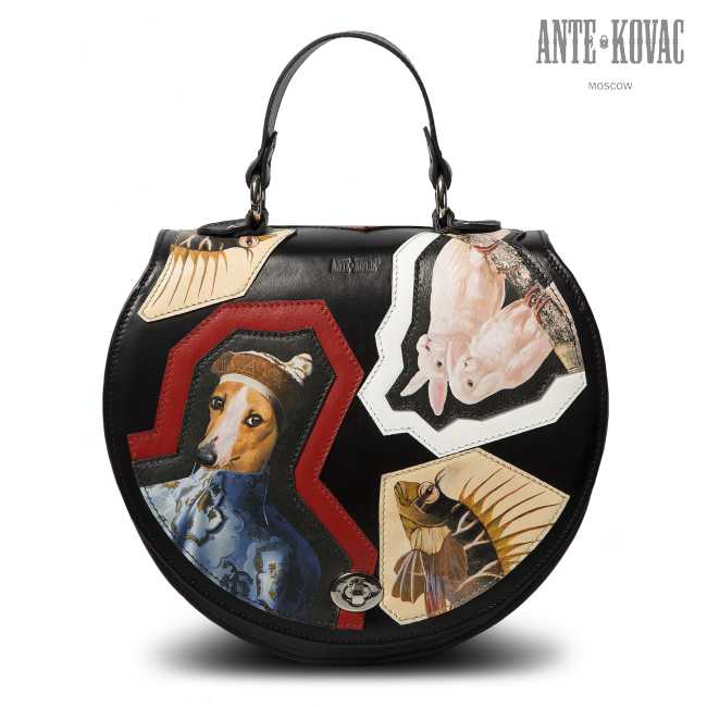 Дизайнерская женская сумка-рюкзак Dog in blue Ante Kovac - Фабрика сумок «Ante Kovac»
