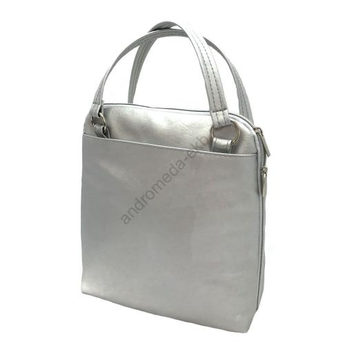 Сумка-рюкзак серебро Andromeda - Фабрика сумок «Andromeda»