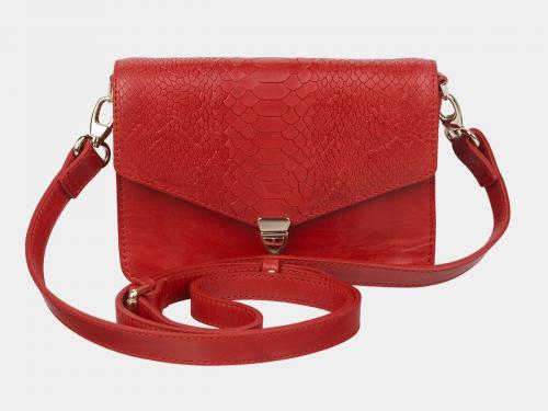 Красный кожаный женский клатч из натуральной кожи  - Фабрика сумок «Alexander TS»