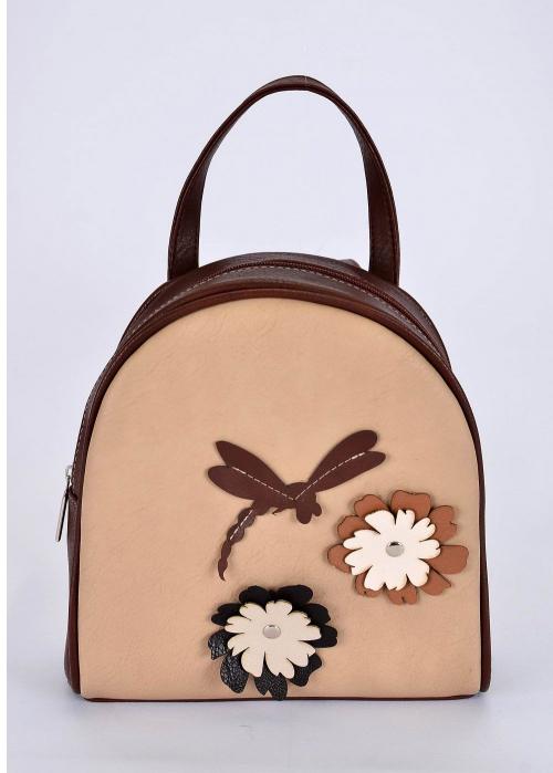 Женская сумка-рюкзак бежево-коричневая Anri - Фабрика сумок «Anri»
