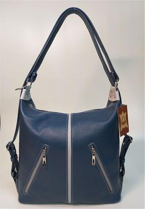 Кожаная женская сумка синяя Сумков - Фабрика сумок «Сумков»