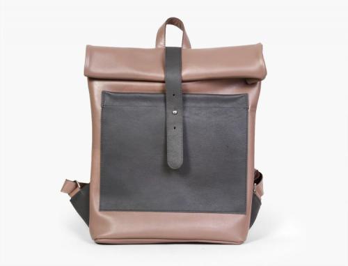 Коричневый городской рюкзак из натуральной кожи - Фабрика сумок «А-Рада»