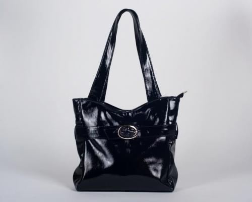 Черная женская лакированная сумка - Фабрика сумок «Богородская галантерейная фабрика»