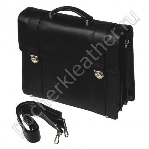 Деловой портфель мягкий с двумя замками Почеркъ - Фабрика сумок «Почеркъ»