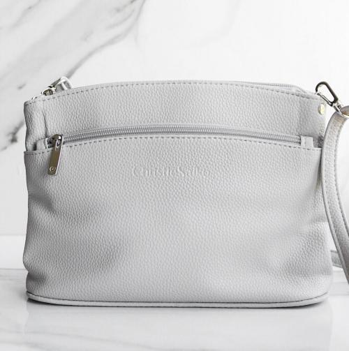 Сумка женская на плече серая Christie Saiko - Фабрика сумок «Christie Saiko»