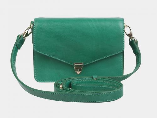 Зелёный кожаный женский клатч Alexander TS - Фабрика сумок «Alexander TS»