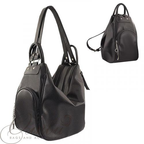 Сумка-рюкзак черный городской OLIVI - Фабрика сумок «OLIVI»