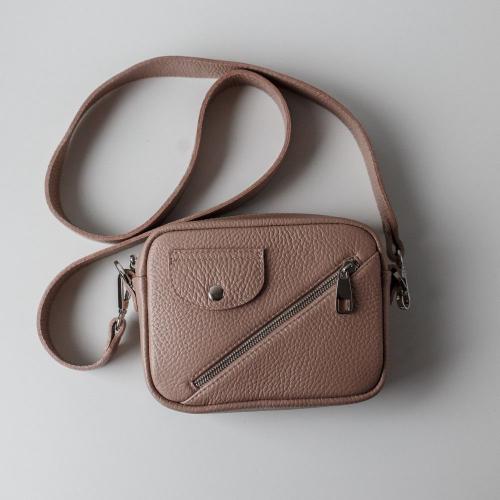 Небольшая сумка на плечо CLARO пудра - Фабрика сумок «Lola Brown»