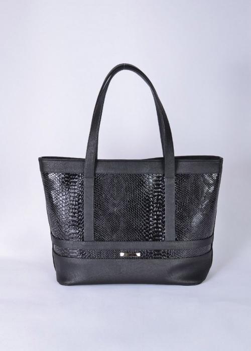 Женская сумка классика черная рептилия Anri - Фабрика сумок «Anri»