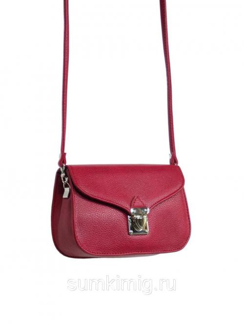 Женская сумка через плечо красная  - Фабрика сумок «Миг»