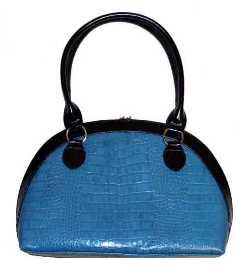 Кожаная сумка из бирюзового крокодила женская Dalena - Фабрика сумок «Dalena»